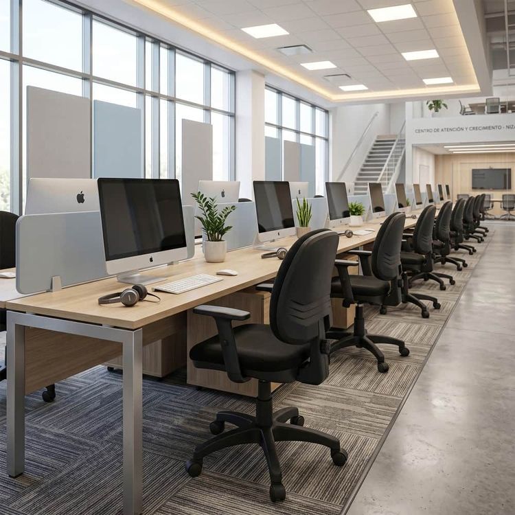 Silla de Escritorio Niza Media Brazos 3D 4