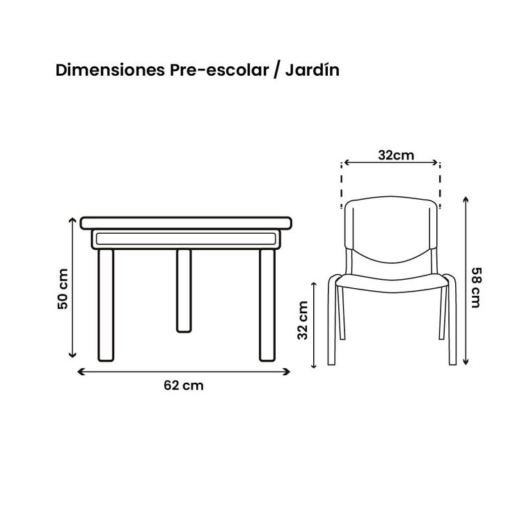 Mesa Infantil Triangular con Sillas Jardín 4