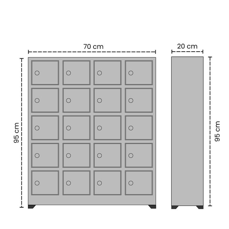 Locker para Celulares 20 Compartimientos 2