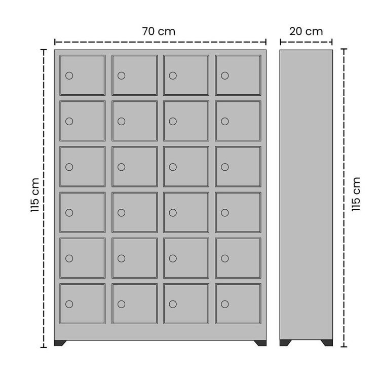 Locker para Celulares 24 Compartimientos 2