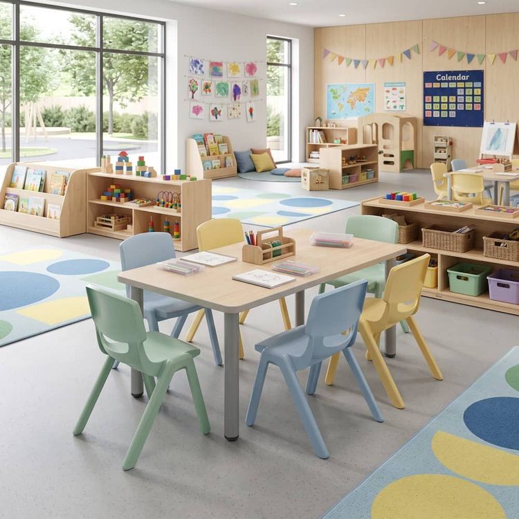 Juego De Mesa Rectangular Infantil X6 1