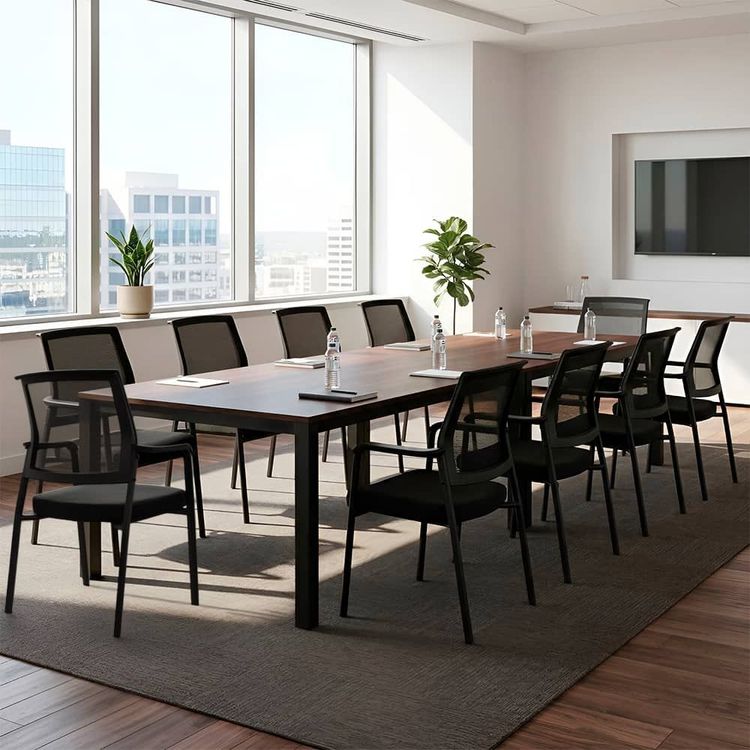 Set Mesa De Juntas Rectangular 10 Sillas Mia