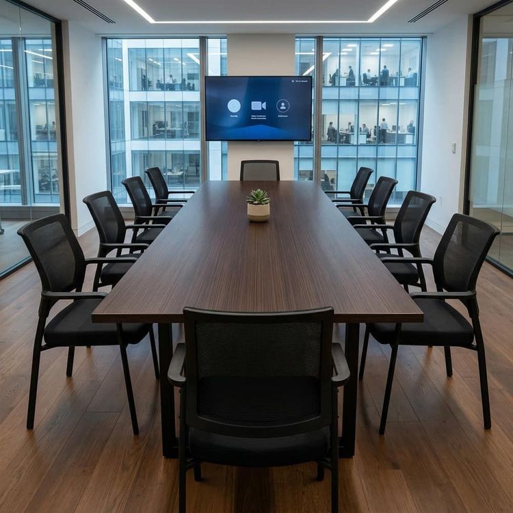 Set Mesa de Juntas Tipo C 10 Puestos + 10 Sillas Mia