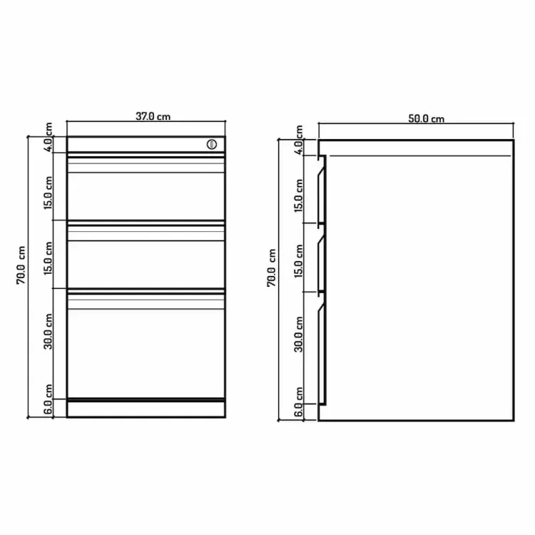Cajonera Metálica Sin Tapa 4