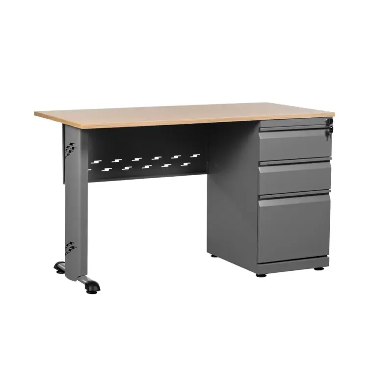 Escritorio de Oficina Gris Madera 2