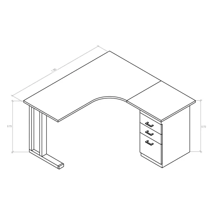 Escritorio en L Dan 3