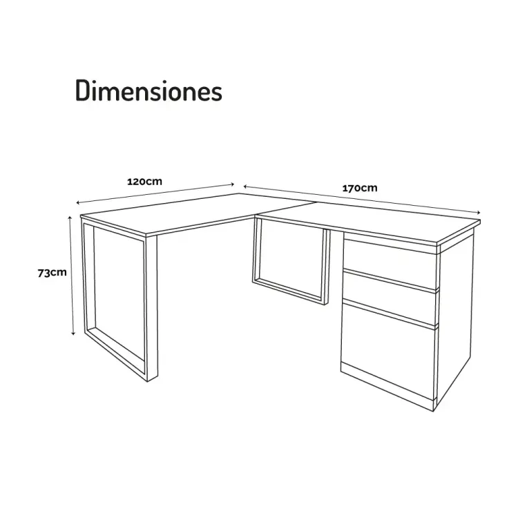 Escritorio Gerencial en L Tipo C con Faldón Blanco 2