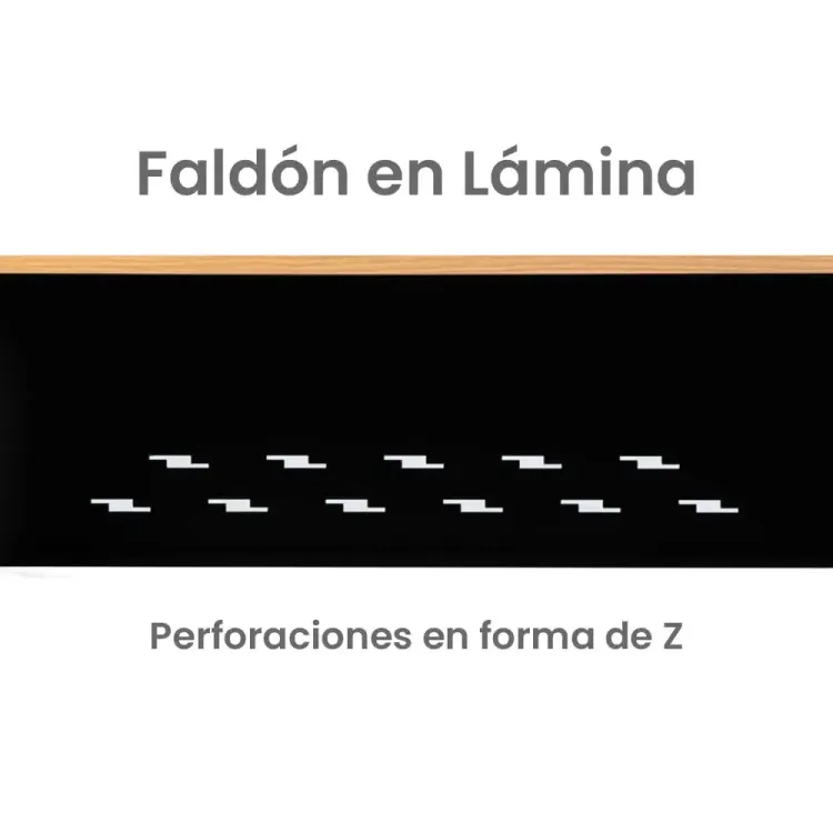 Escritorio Gerencial en L Tipo C con Faldón Negro 2