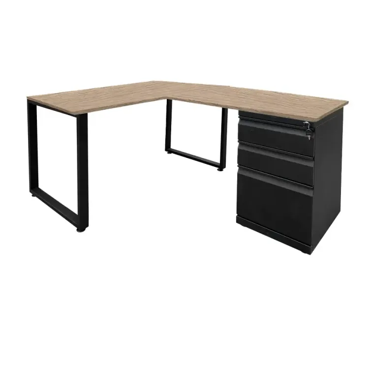 Escritorio Gerencial en L Tipo C Negro