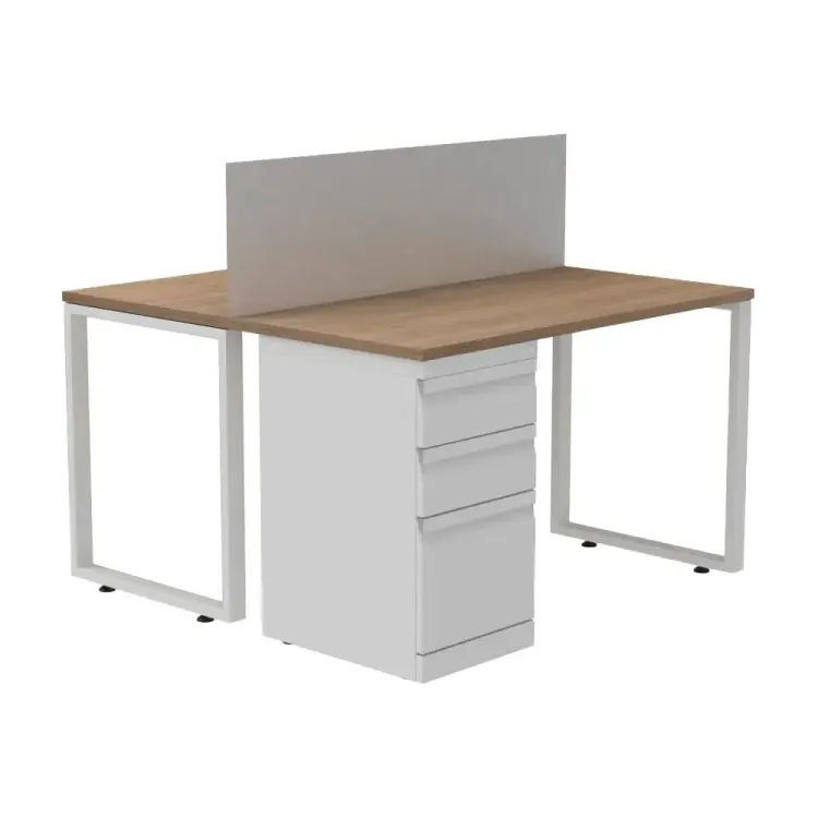 Escritorio Tipo C 2 Puestos Blanco