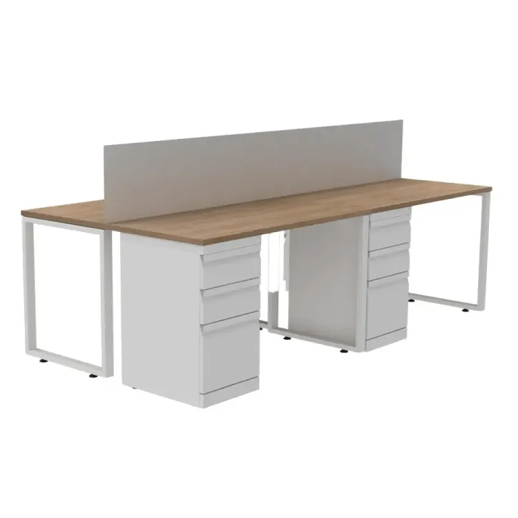 Escritorio Tipo C 4 Puestos Blanco