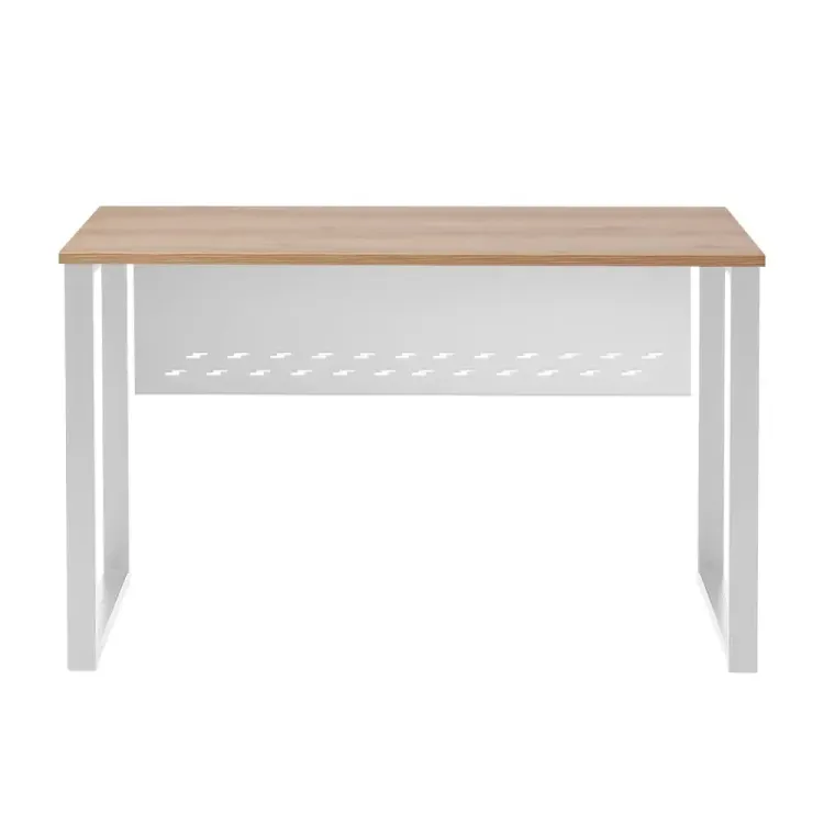 Escritorio Tipo C Sencillo con Faldón Blanco