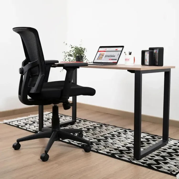 Escritorio Tipo C Sencillo Negro 1