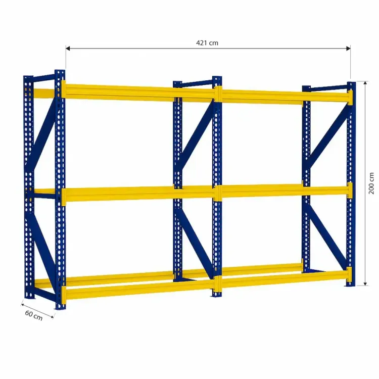 Estante Industrial Doble 500kg 200x421x60 2