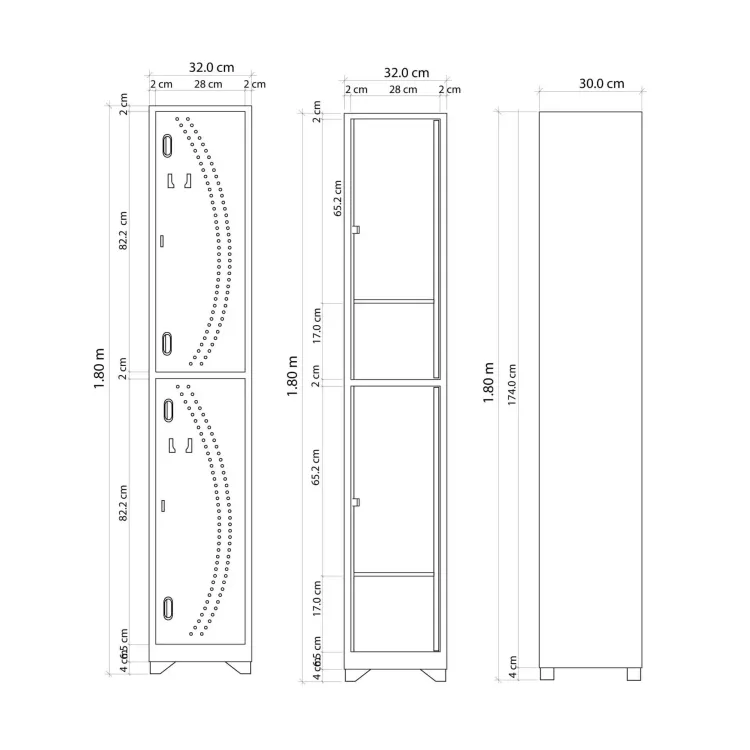 Locker Metálico 2 Puestos 5