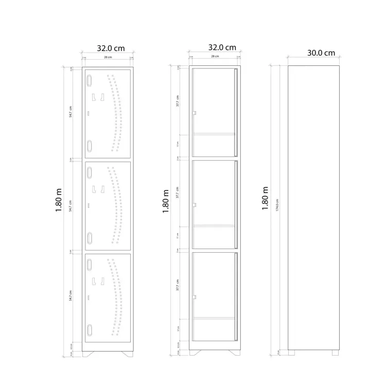 Locker Metálico 3 Puestos 5