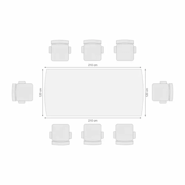 Mesa de Juntas Clerk 8 Puestos 2