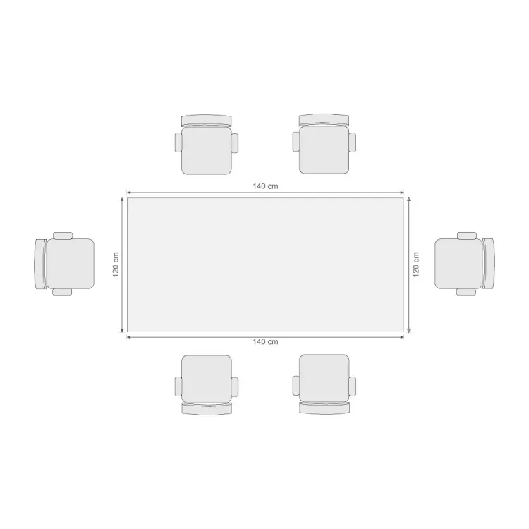 Mesa De Juntas Mint 6 Puestos 2