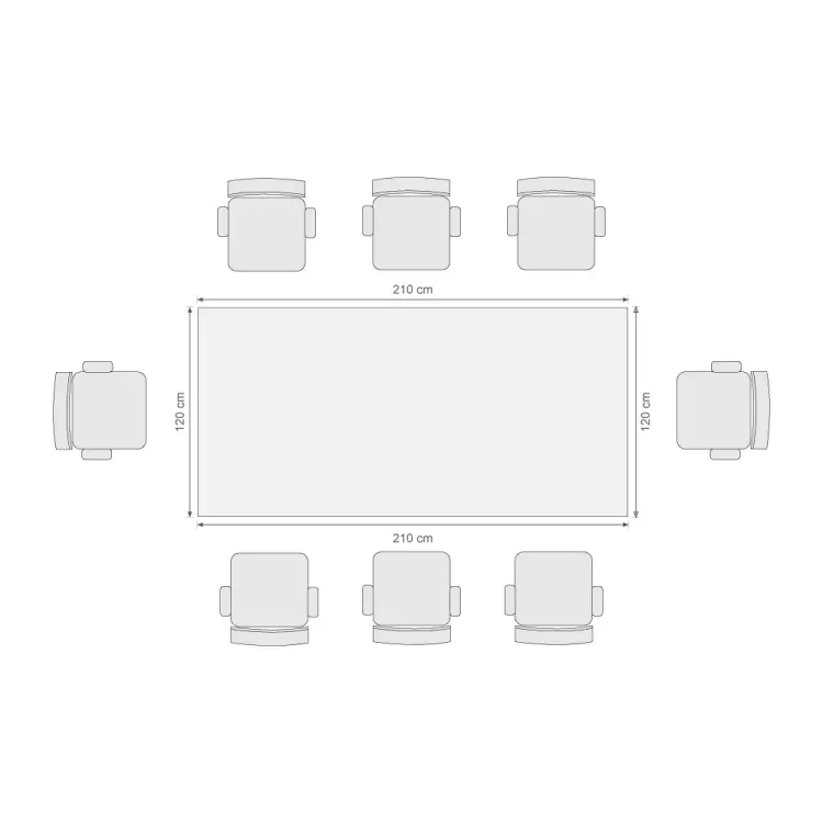 Mesa De Juntas Mint 8 Puestos 2