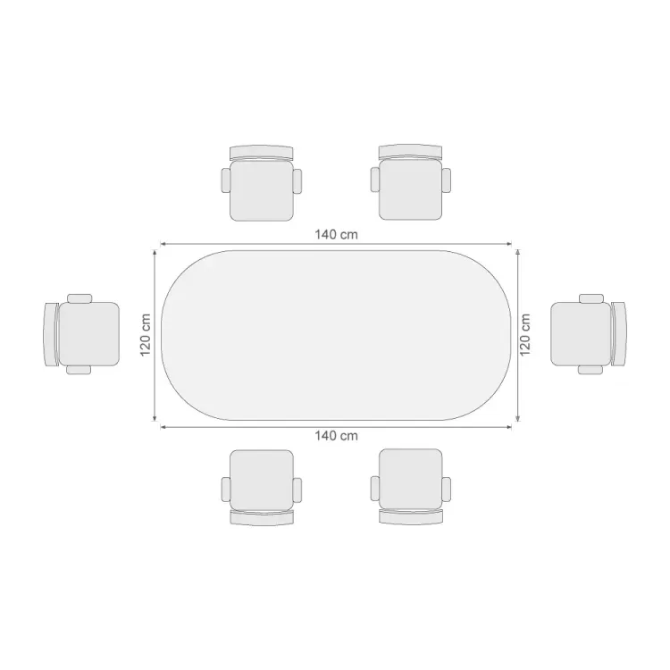 Mesa De Juntas Ovalada 6 Puestos 3