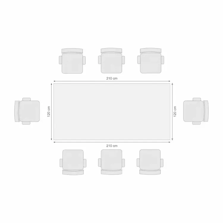 Mesa De Juntas Rectangular 8 Puestos 2