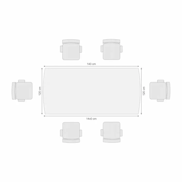Mesa De Juntas Toronto 6 Puestos 2