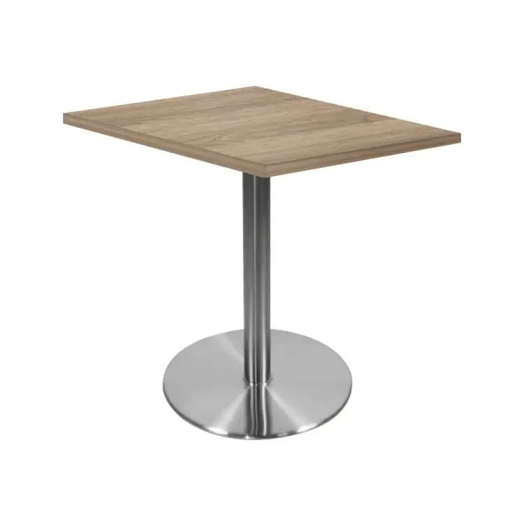 Mesa Delta Cuadrada Base En Acero