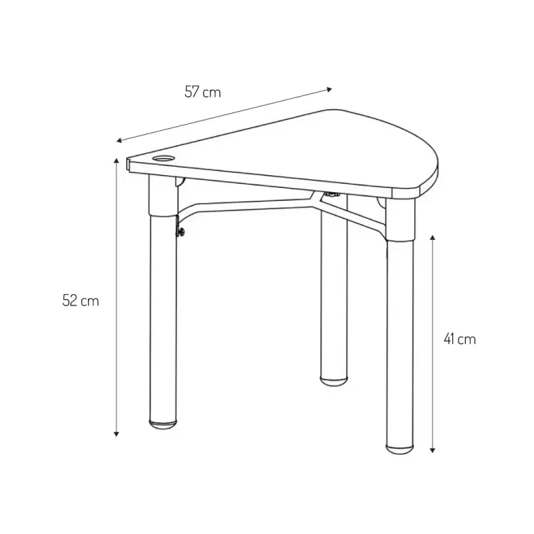 Mesa Infantil Kinder Triangular con Portalibro 4