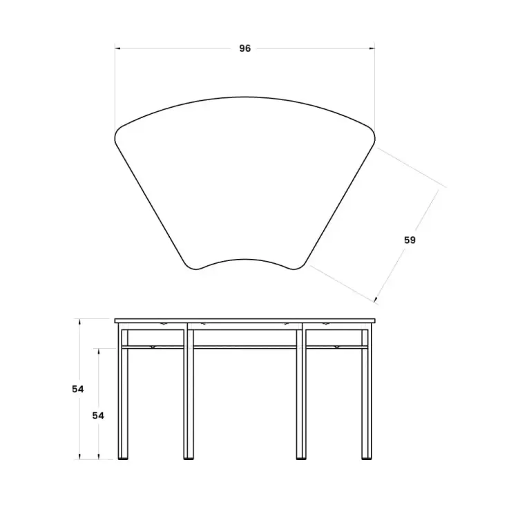 Mesa Trapezoidal Preescolar 3