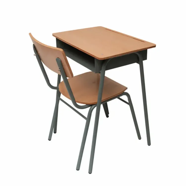 Pupitre Unipersonal en Madera con Silla 3