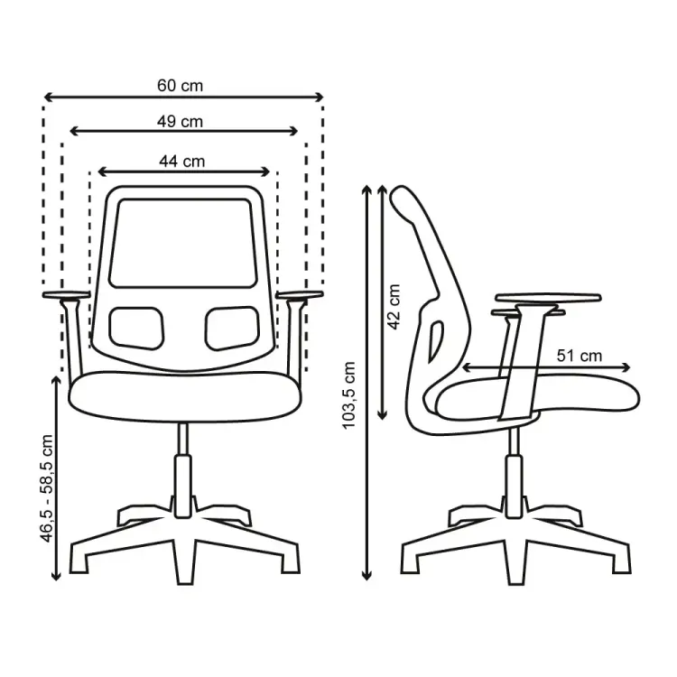 Silla de Escritorio Atlanta Cromo Blanca 2