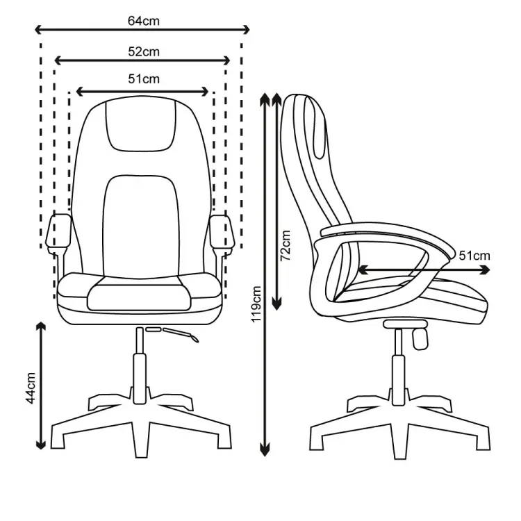 Silla de Escritorio Bélgica Alta 5