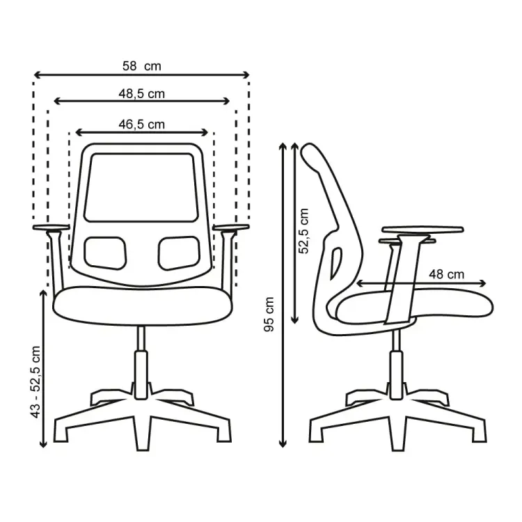 Silla de Escritorio Birmania Blanca 3