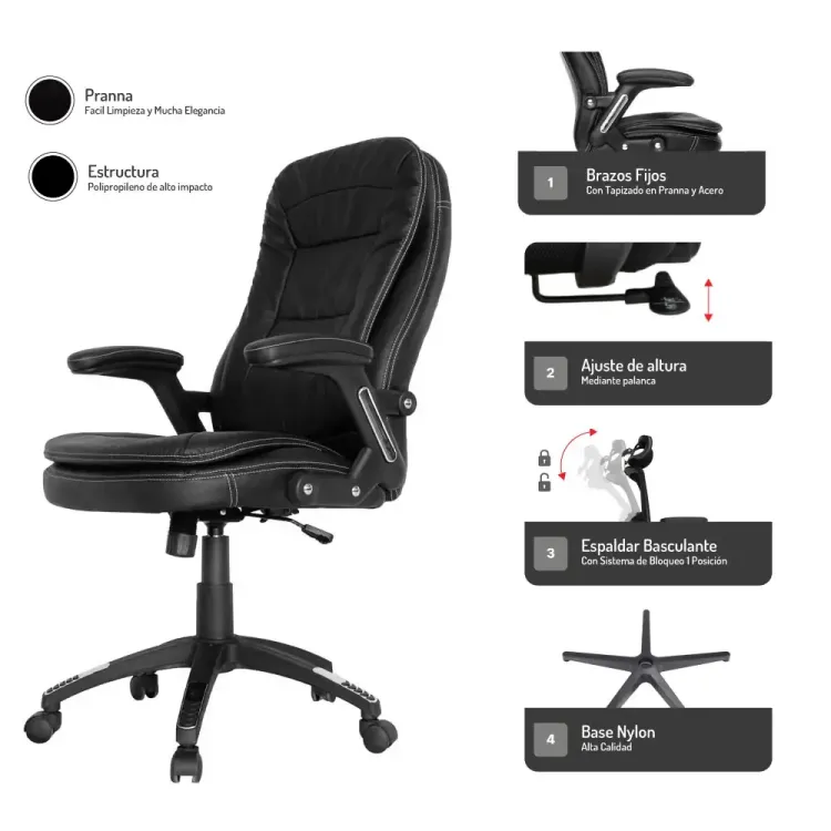 Silla de Escritorio Bremen Alta 4