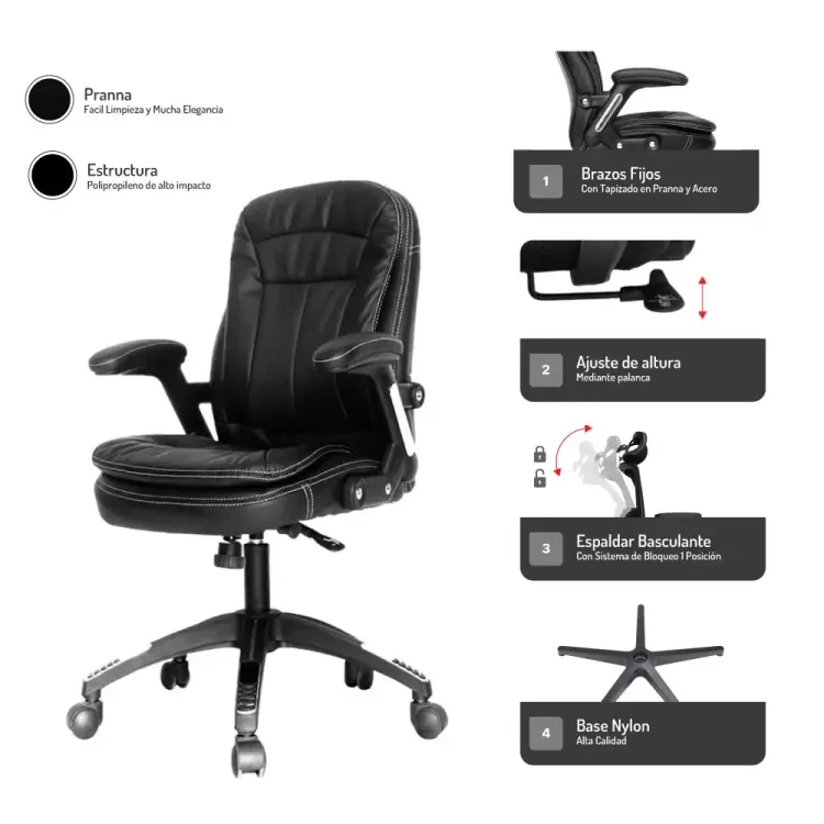 Silla de Escritorio Bremen Media 3