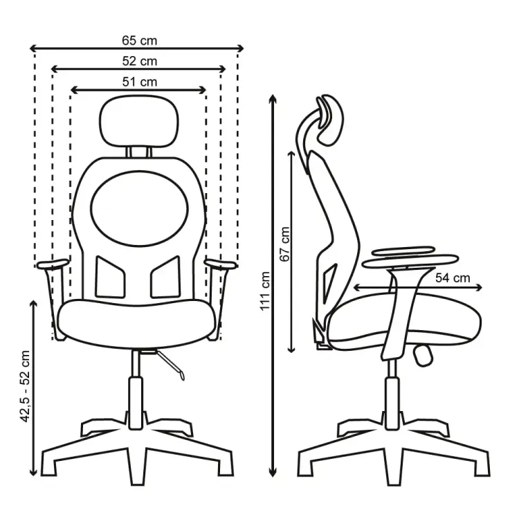 Silla de Escritorio Dallas Marco Blanco 4