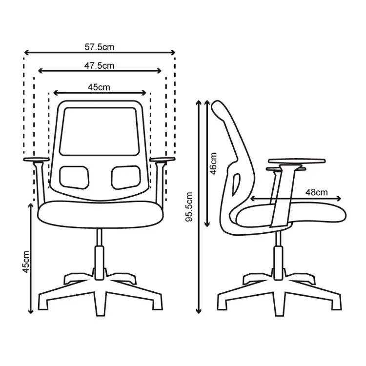 Silla de Escritorio Irlanda Cromo 5