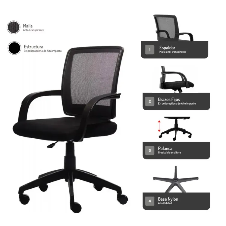 Silla de Escritorio Irlanda 3