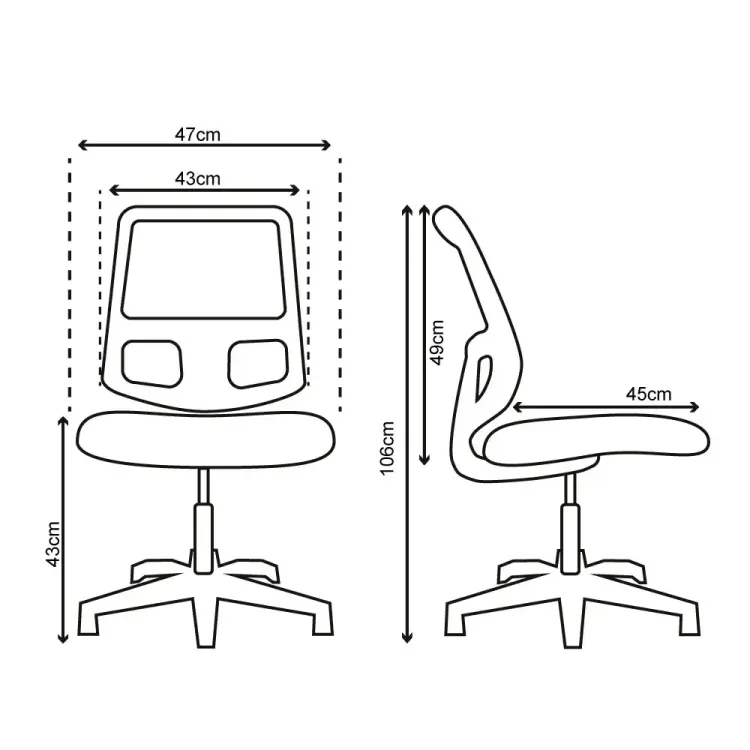 Silla de Escritorio Lisa Alta 5