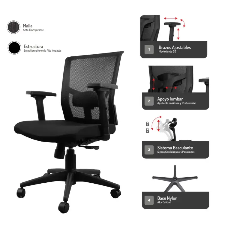 Silla de Escritorio Nairobi 8