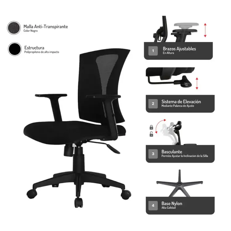 Silla de Escritorio Praga 4