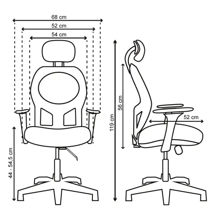 Silla de Escritorio Rumania Marco Blanco 5