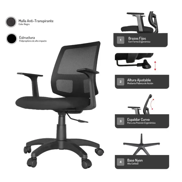 Silla de Escritorio Rusia 4