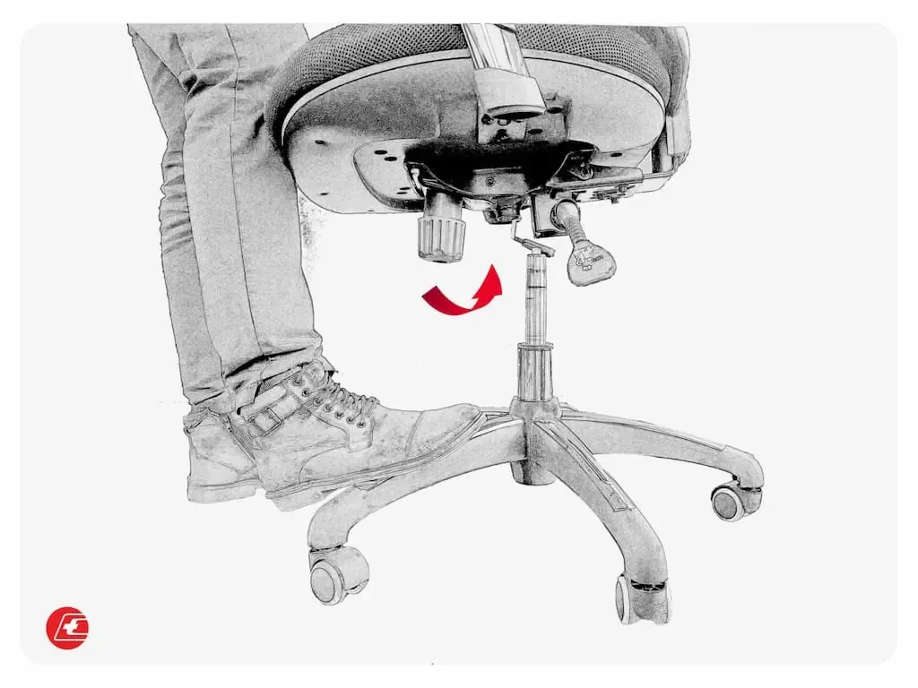 Retira el asiento silla ergonómica
