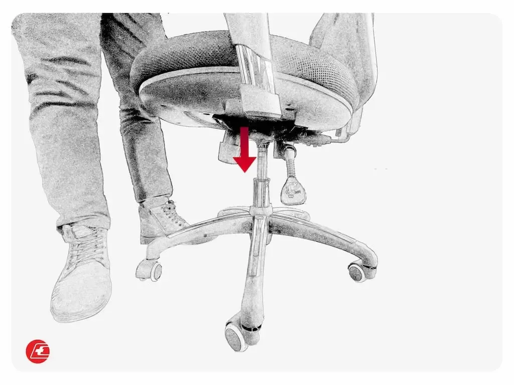 Cambio cilindro silla ergonómica