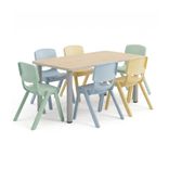 Juego De Mesa Rectangular Infantil X6
