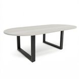 Set Mesa de Juntas Ovalada 8 Puestos + 8 Sillas Fija Atlanta 2