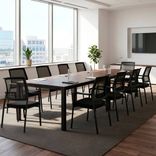 Set Mesa De Juntas Rectangular 10 Sillas Mia