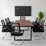 Set Mesa De Juntas Rectangular 8 Sillas Atlanta