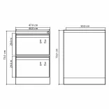 Archivador en Madera 2 gavetas 1